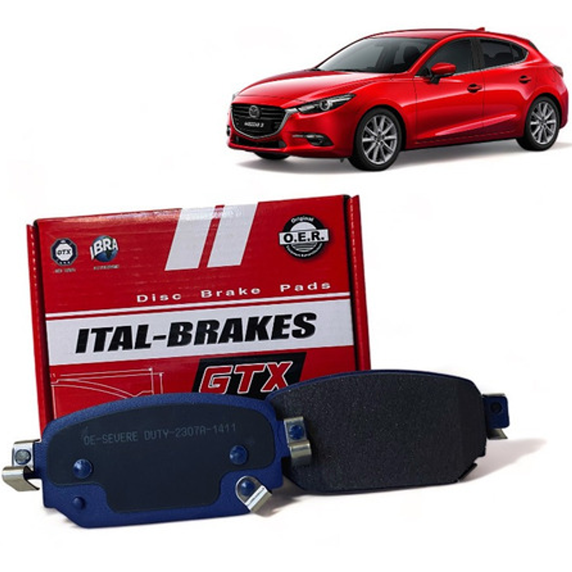 Pastillas Freno Delanteras Y Traseras Mazda 3 2013-2019 2