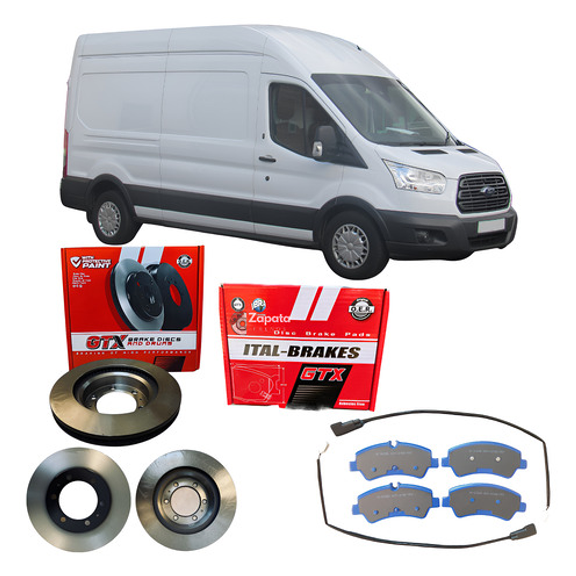 Discos + Pastillas De Freno Traseros Ford Transit 2.2 1