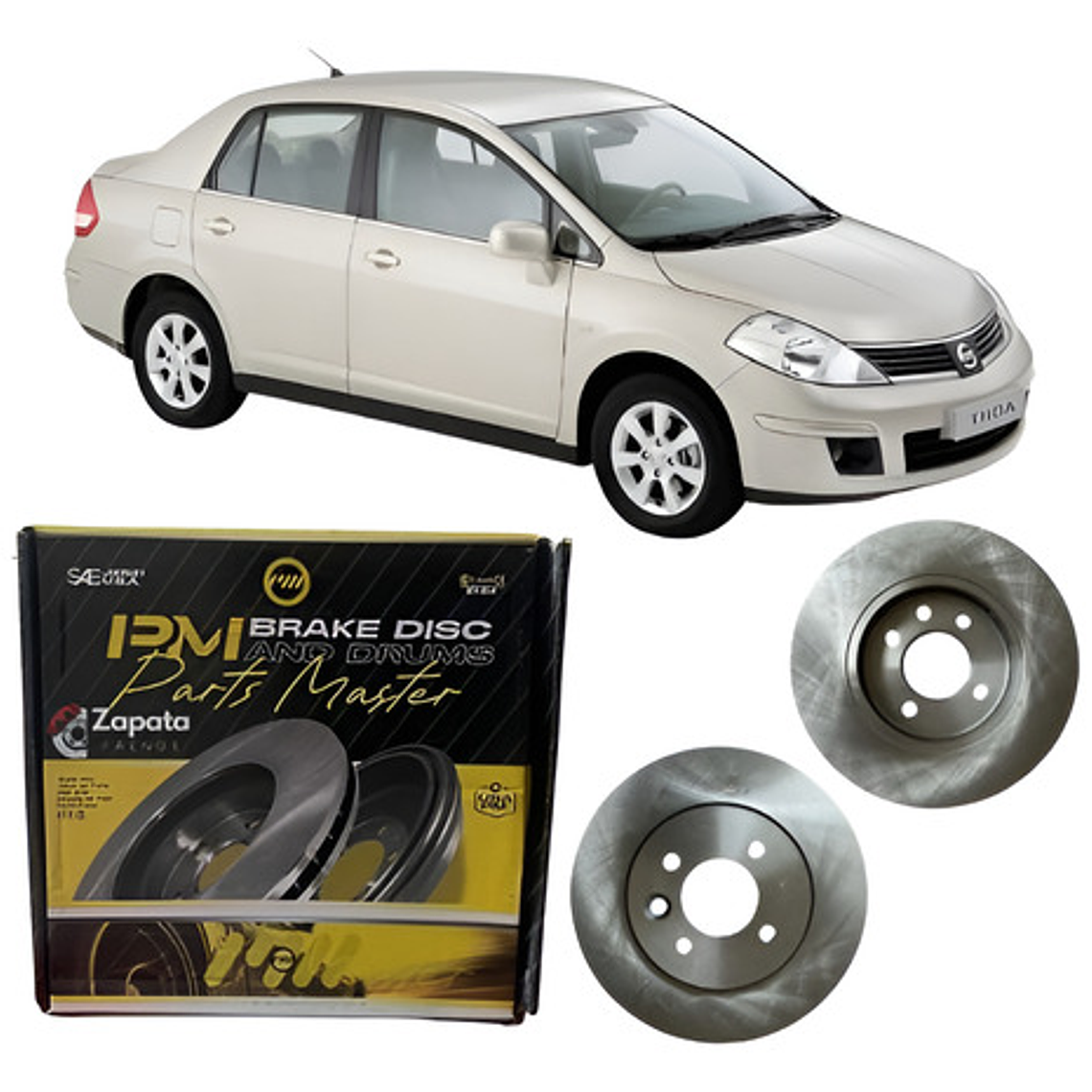 Discos De Freno Delanter (par) Nissan Tiida 2008-2018 1
