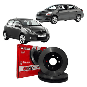 Discos De Freno Del Gtx (par) Toyota Yaris 2005-2020