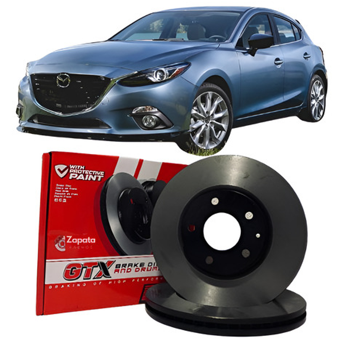 Discos De Freno Gtx Delanteros Mazda 3 2015 + 1