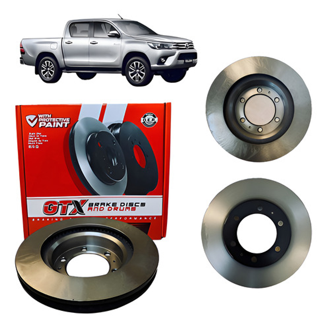 Discos Freno Delanteros (par) Toyota Hilux 2.4/2.8 2016 + 1