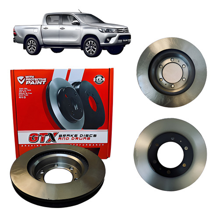 Discos Freno Delanteros (par) Toyota Hilux 2.4/2.8 2016 + 1