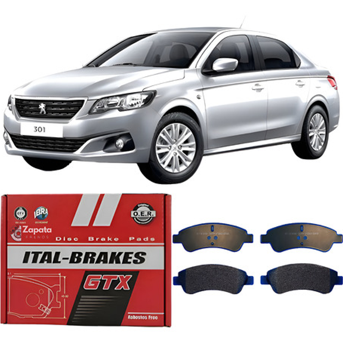 Pastillas Freno Delanteras Gtx Platinum Peugeot 301 +seguros 1