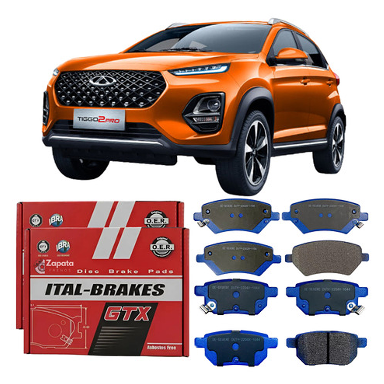 Pastillas Frenos Del + Tras Para Chery Tiggo 2 Pro 2018+ 1