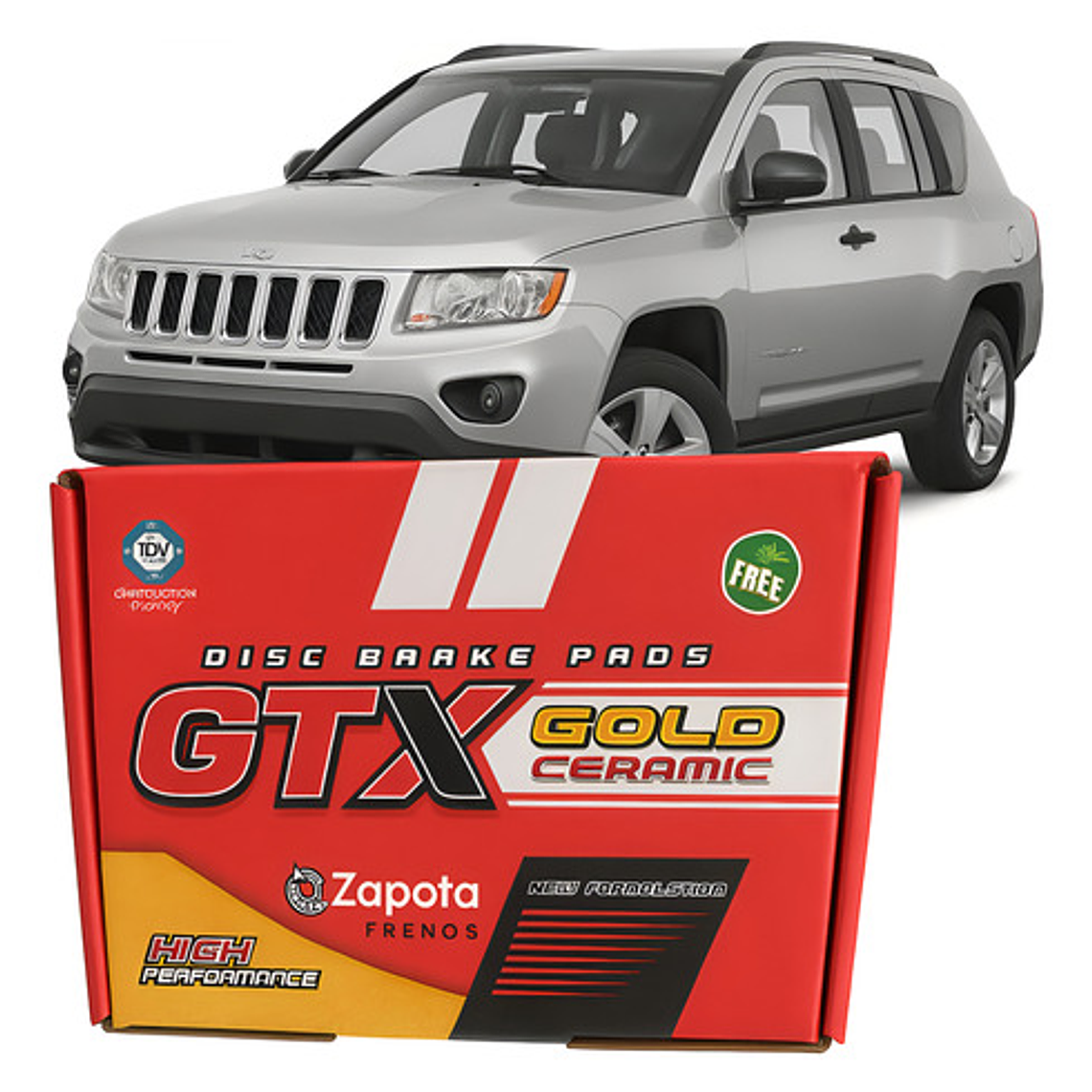 Pastillas Freno Delan + Tras Jeep Compass 2006-2017 1