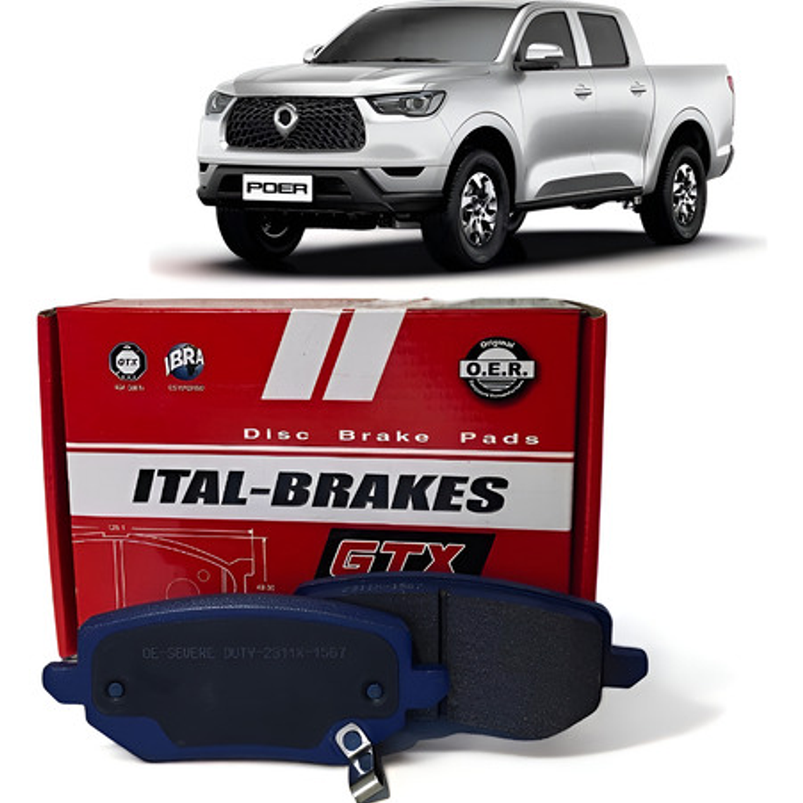 Pastillas Freno Tras Gtx Para Great Wall Poer 2.0 2020+ 1