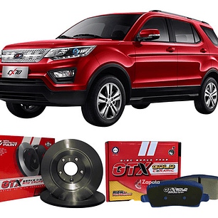 Discos Freno Trasero + Pastilla Cerámica Changan Cx70 2017 +