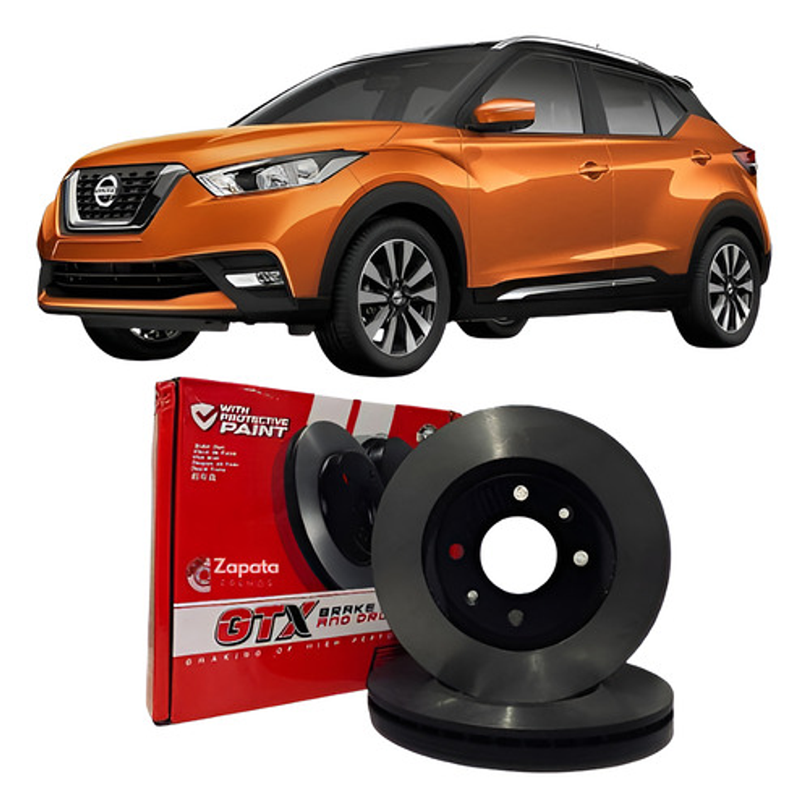Discos Freno Delanteros Gtx Para Nissan Kicks 2017+ 1