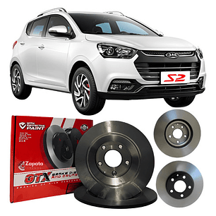 Discos Freno Traseros Gtx Para Jac S2-s3 1.6 Año 2016+