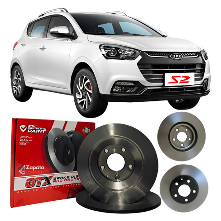 Discos Freno Traseros Gtx Para Jac S2-s3 1.6 Año 2016+ 1