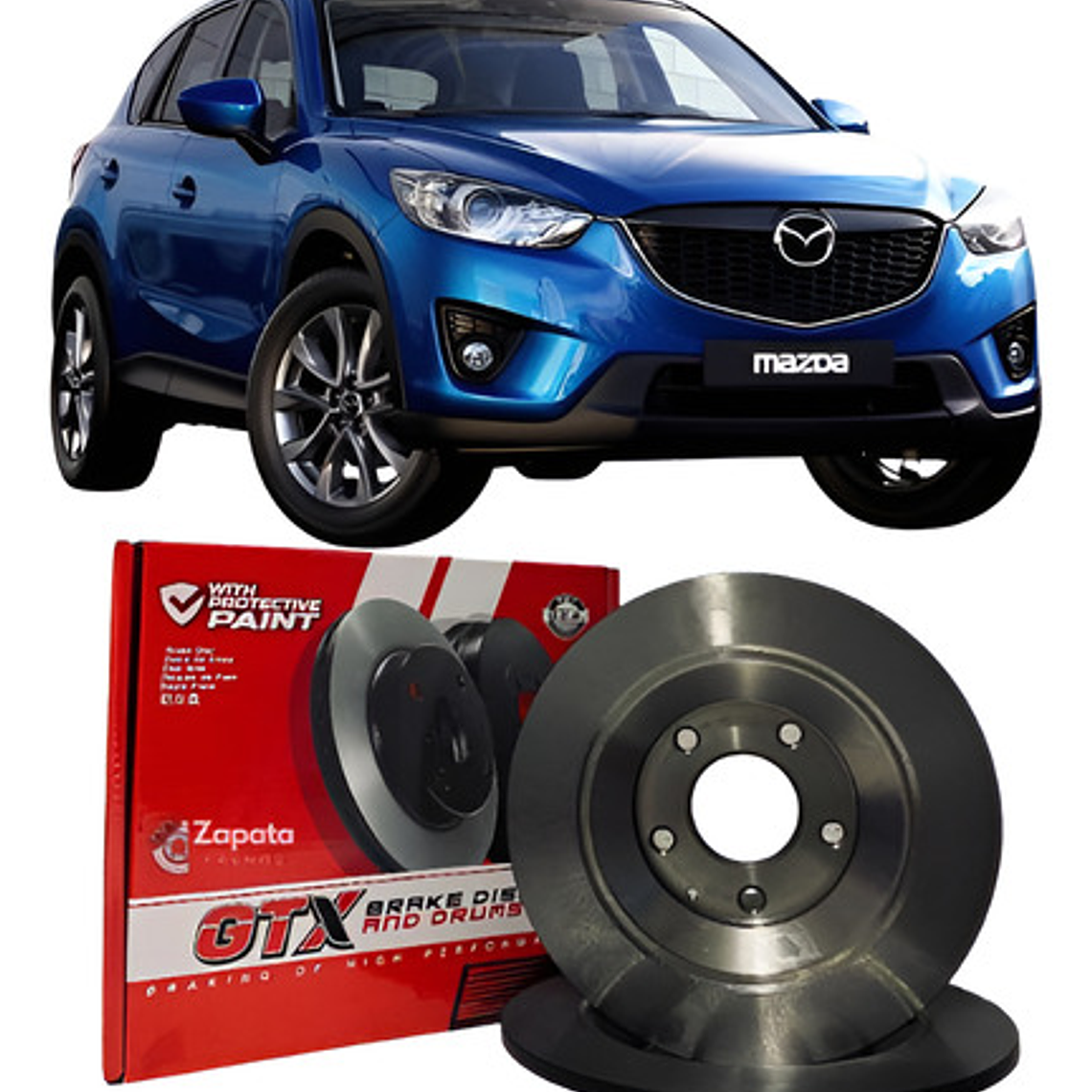 Par Discos De Freno Traseros Gtx Mazda Cx5 2011 + 1
