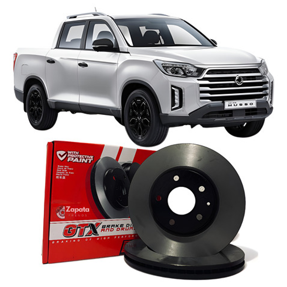 Discos Freno Delanteros Gtx Para Ssangyong Musso 18- 1