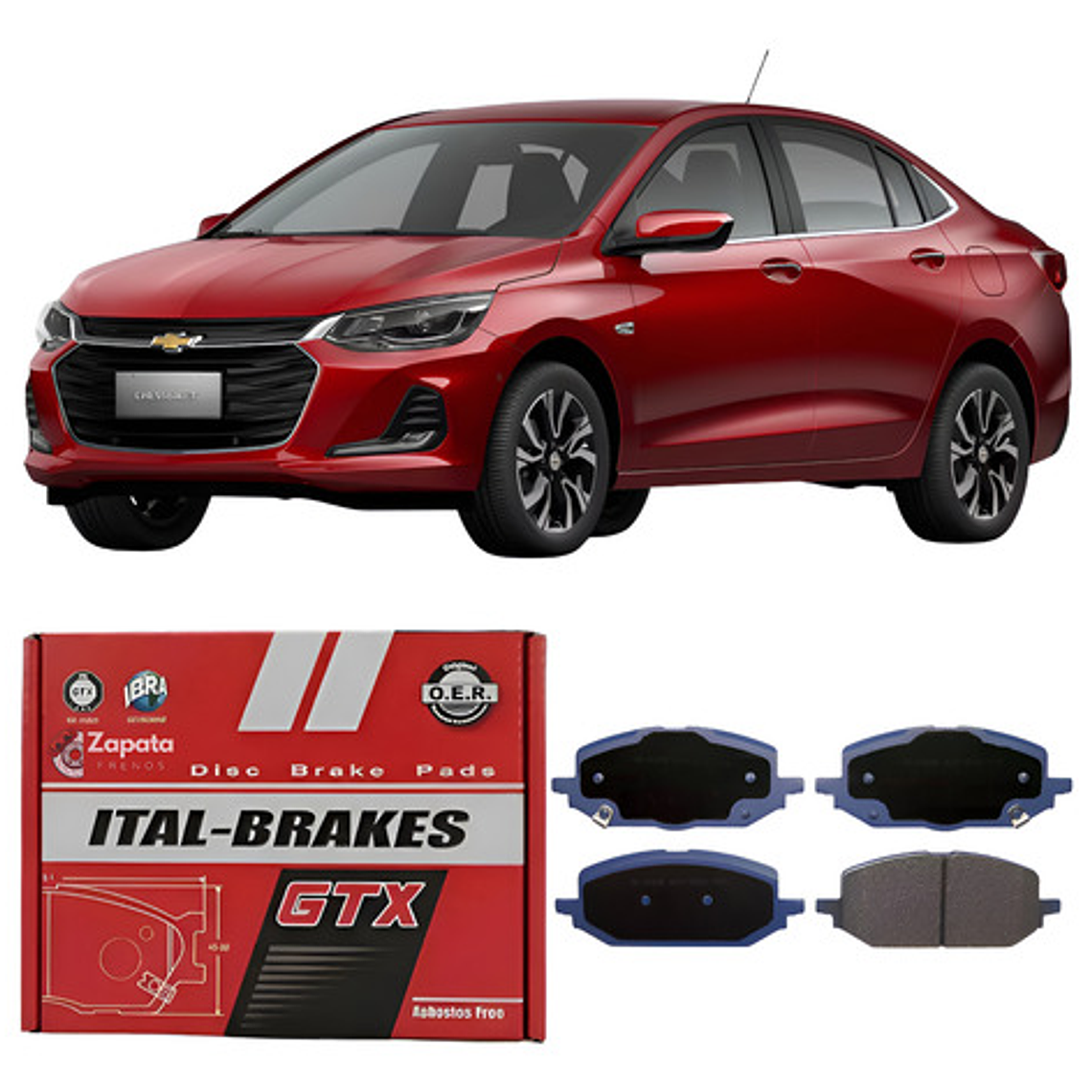 Pastilla Freno Delantera Gtx Chevrolet Onix 1.0 Turbo 2020 + 1