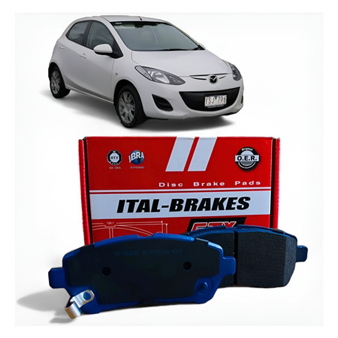 Pastillas De Frenos Delanteras Gtx Para Mazda 2 2007-2016 1