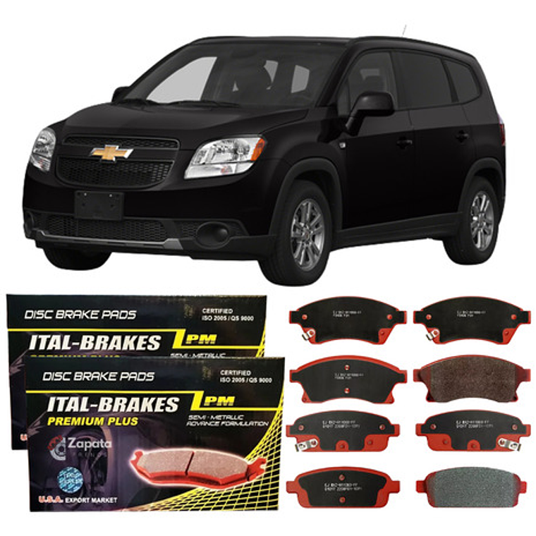 Pastillas Freno Delanteras Y Traseras Chevrolet Orlando 1