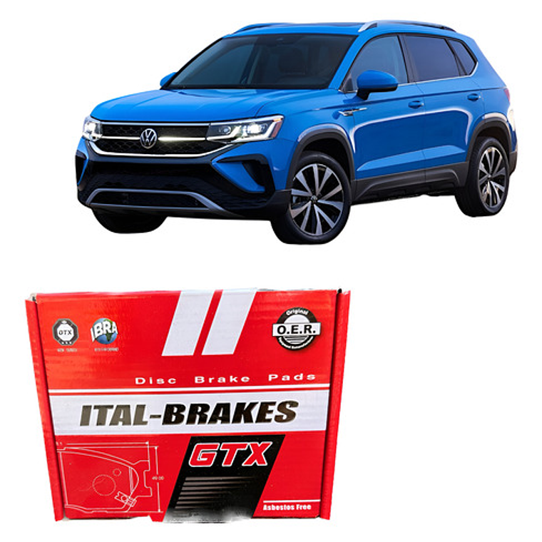 Pastillas Freno Traseras Gtx Para Volkswagen Taos 2020+ 1