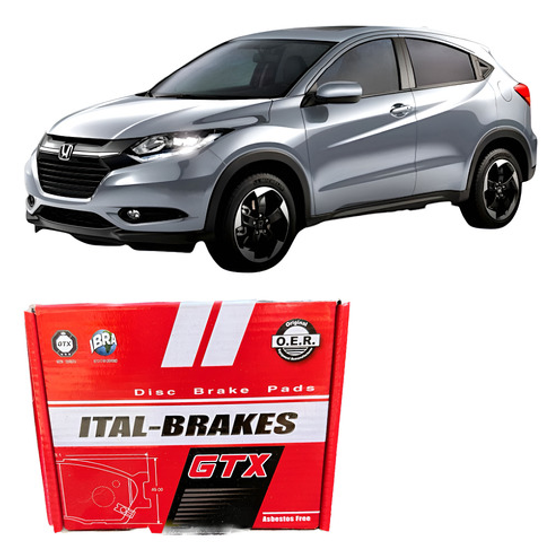 Pastillas De Freno Delanteras Gtx Honda Hr-v 2015 + 1