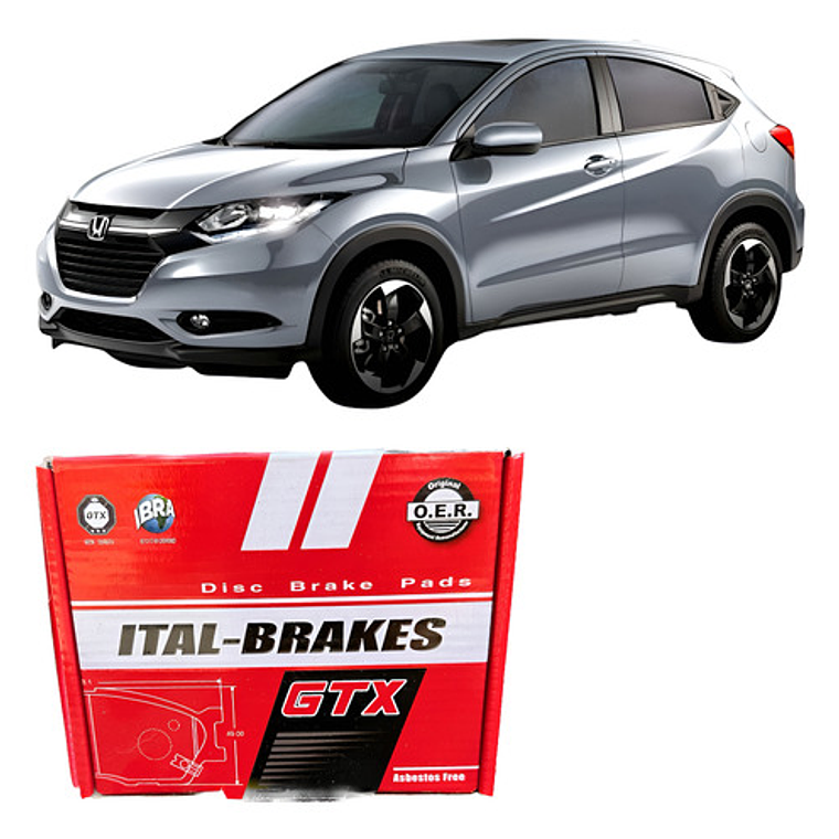 Pastillas De Freno Delanteras Gtx Honda Hr-v 2015 + 1