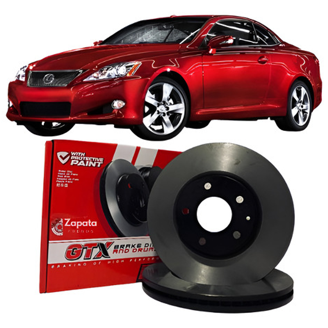 Discos De Freno Delanteros (par) Gtx Lexus Is250 2009-2015 1