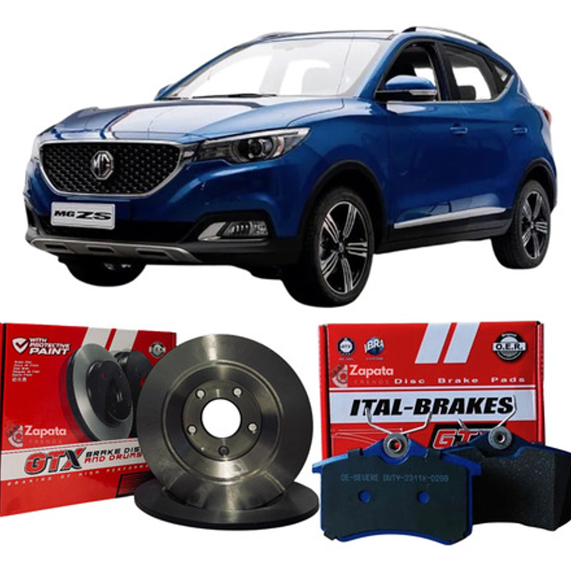 Discos De Freno Y Pastillas Traseros Mg Zs 1.5 2017-2022 1