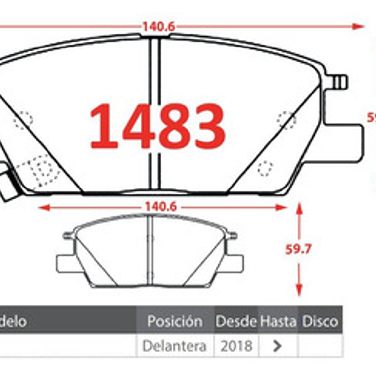 Pastillas Freno Delanteras Cerámica Chevrolet Equinox 2018+ 3