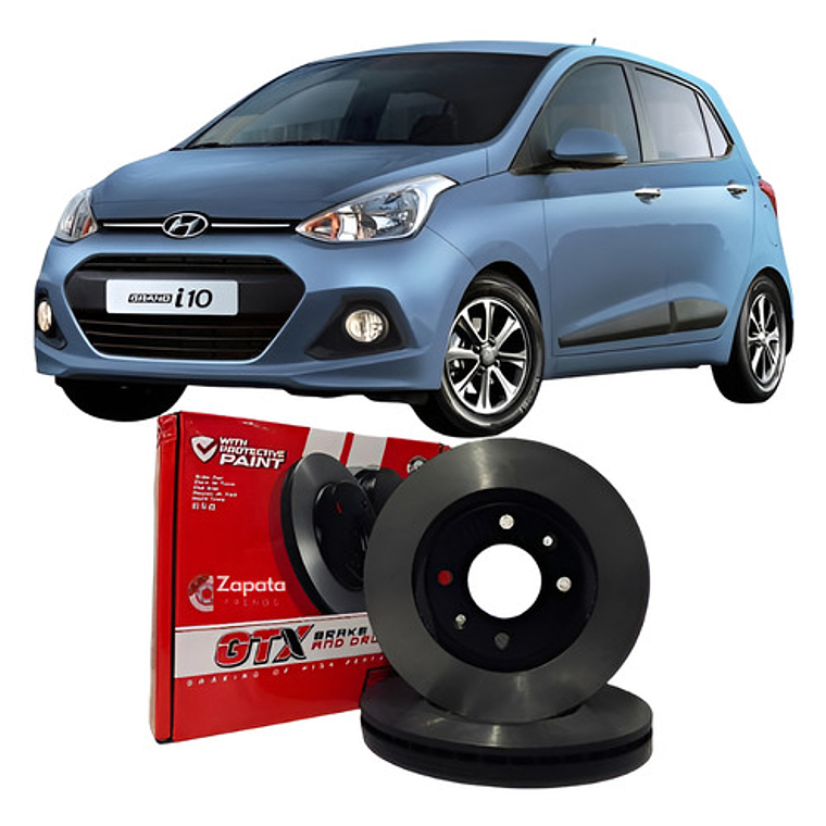 Discos De Freno Gtx Delanteros Hyundai Grand I10 2014+ 1