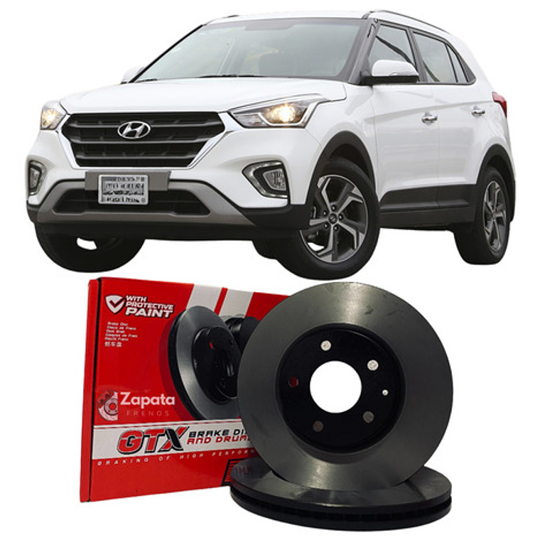 Discos Freno Delanteros Gtx Hyundai Creta 2017+ 1