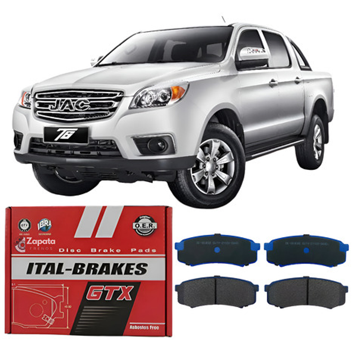 Pastillas Freno Traseras Gtx Para Jac T6-t8 2016+ 1