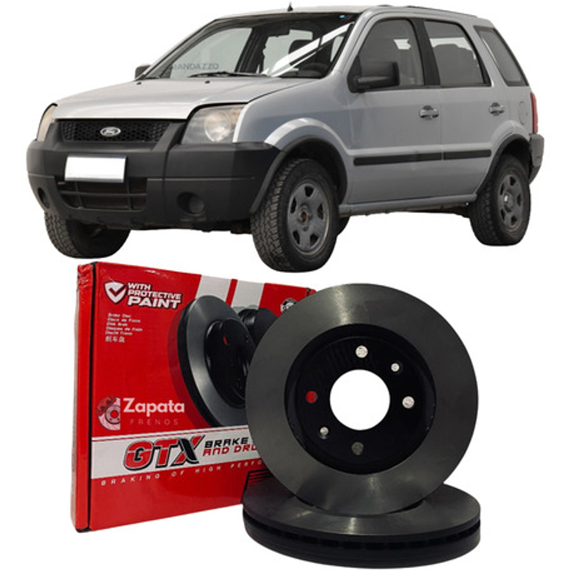 Discos Freno Delanteros Gtx Para Ford Ecosport 2003 + 1