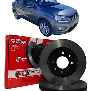 Discos De Freno Gtx Delanteros Volkswagen Voyage 2016+ 