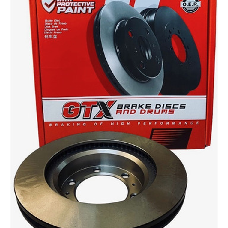 Discos De Freno + Pastillas Ceramicas Gtx Nissan Np300 (par) 4