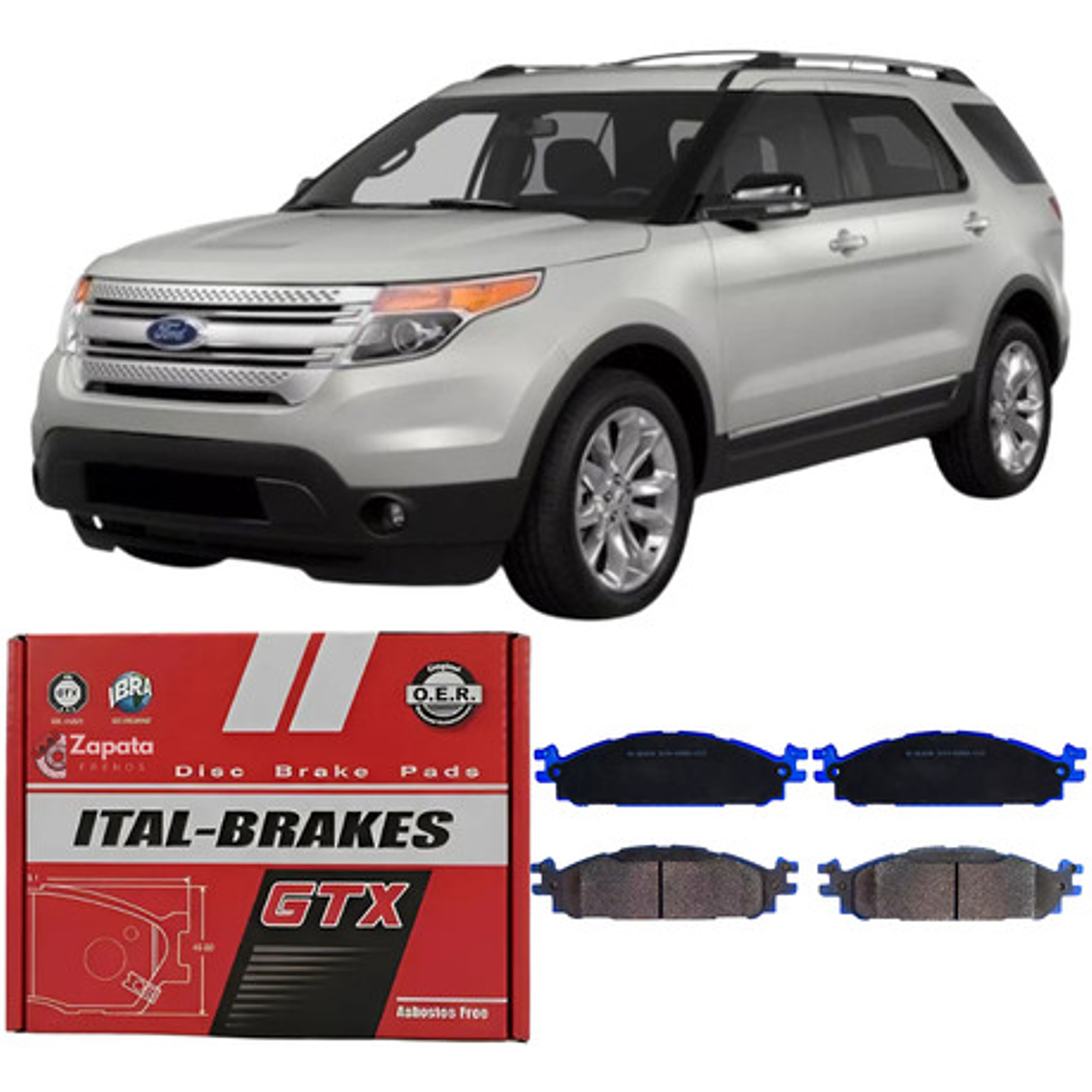 Pastillas De Frenos Delanteras Gtx Ford Explorer 2013-2019 1