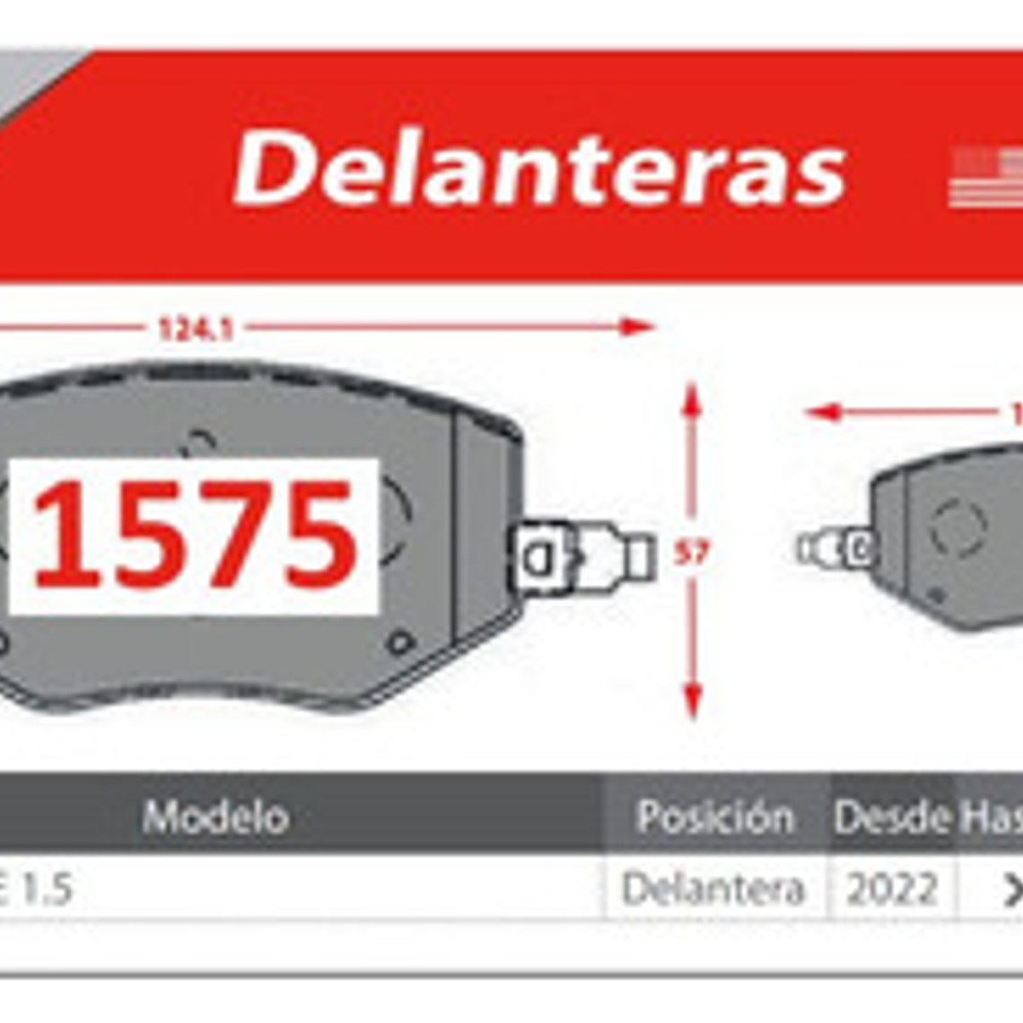 Pastillas Freno Delanteras Chevrolet Groove 1.5 2021 + 3