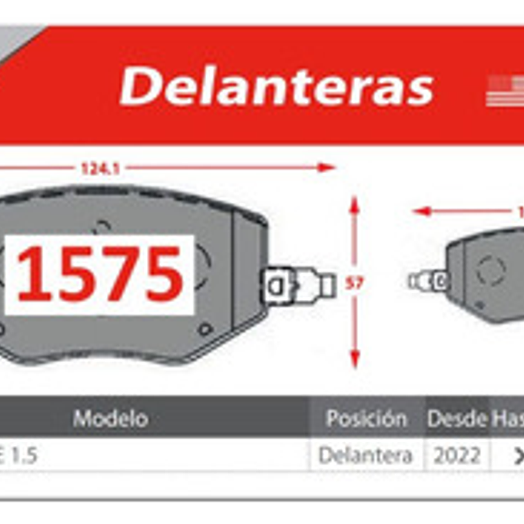 Pastillas Freno Delanteras Chevrolet Groove 1.5 2021 + 3
