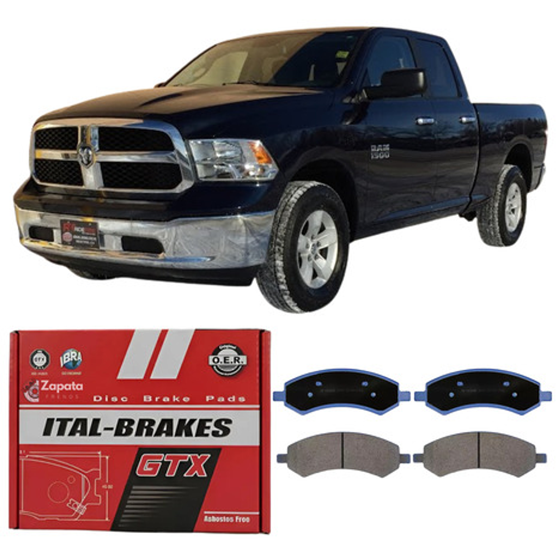 Pastillas De Frenos Delanteras Dodge Ram 1500 3.6 2011-2017 1