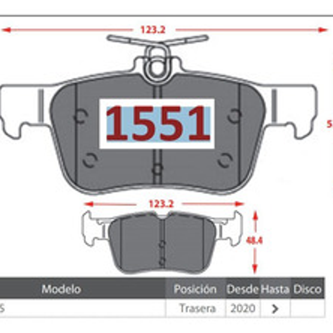 Pastillas Freno Traseras Gtx Changan Cs55 2020+ 3