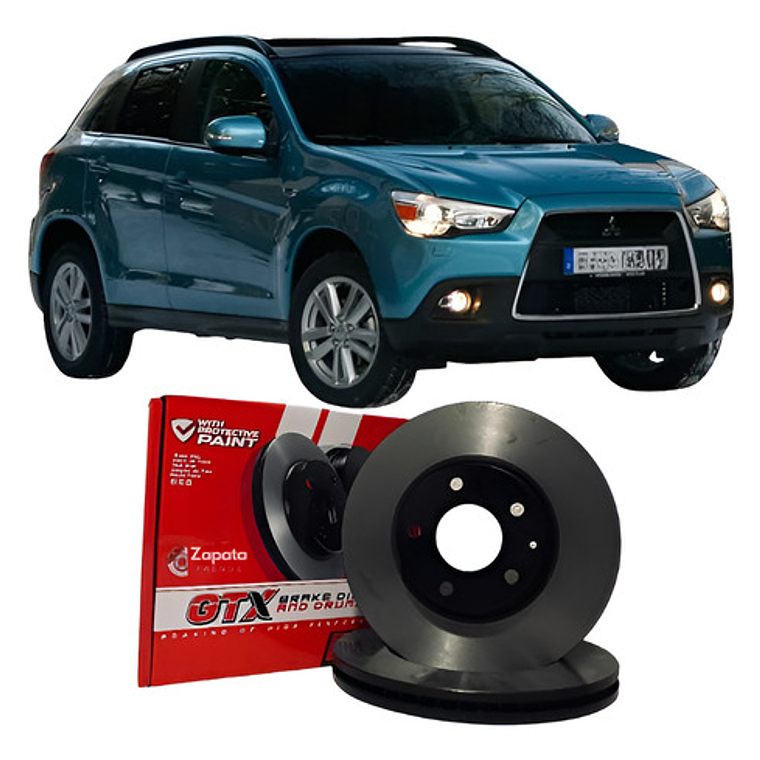 Discos De Freno Gtx (par) Mitsubishi Asx 1.6-2.0 Año 2011+ 1