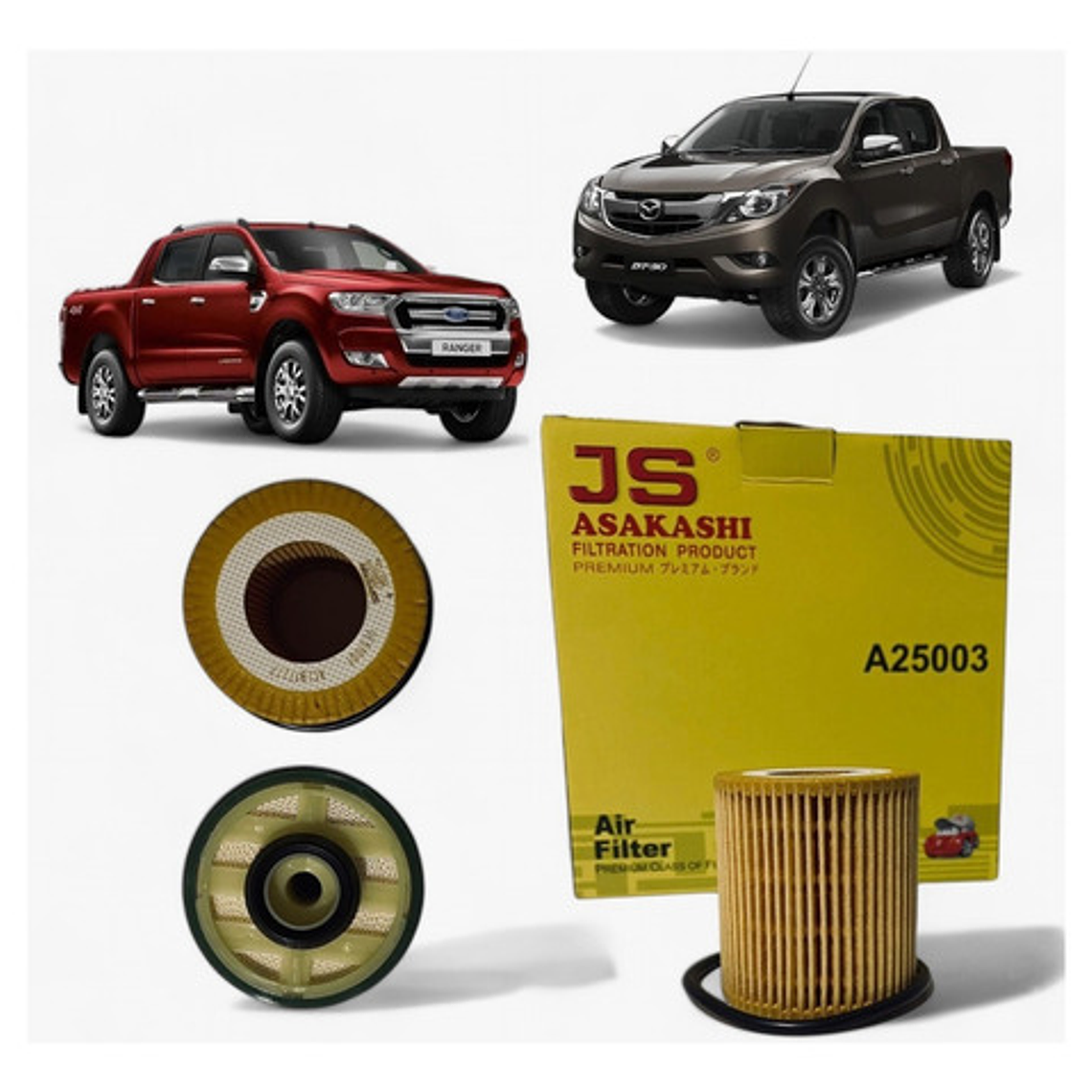 Kit De Filtros Mazda Bt50 Y Ford Ranger Año 2015 En Adelante 4
