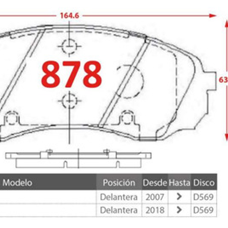 Pastillas Freno Delanteras Gtx Hyundai H1 2.5 Año 2007+ 3