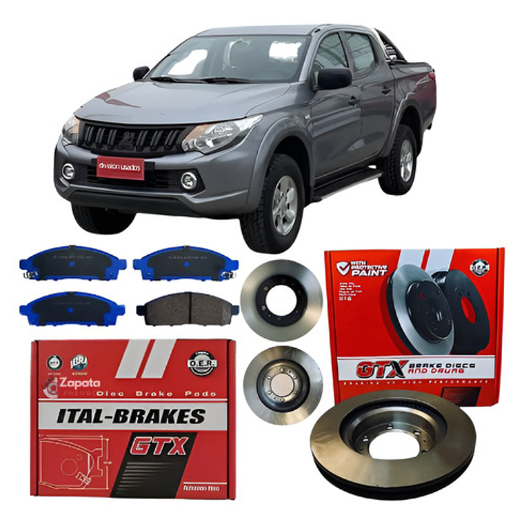 Discos Freno Delanteros + Pastilas Mitsubishi L200 2006 - 1