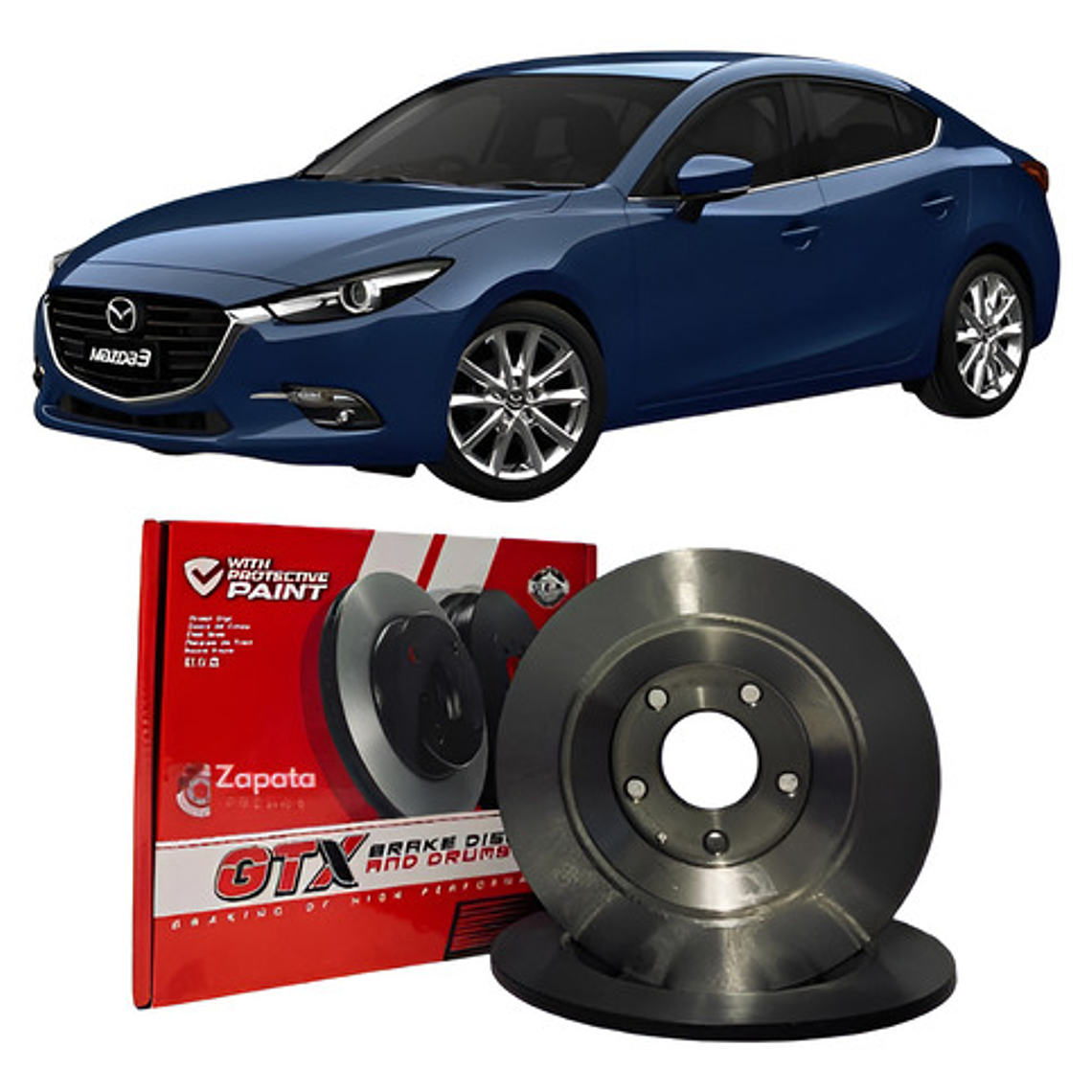 Discos De Freno Traseros Gtx - Mazda 3 2014 A 2022 1