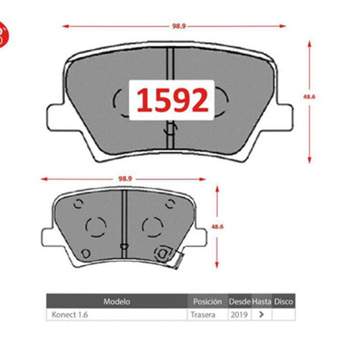 Pastillas De Frenos Traseras Gtx - Brilliance Konect 2019+ 2