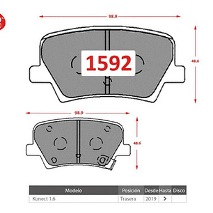 Pastillas De Frenos Traseras Gtx - Brilliance Konect 2019+