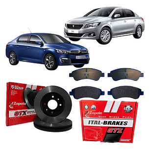Discos De Freno Gtx Delanteros + Pastillas Peugeot 301