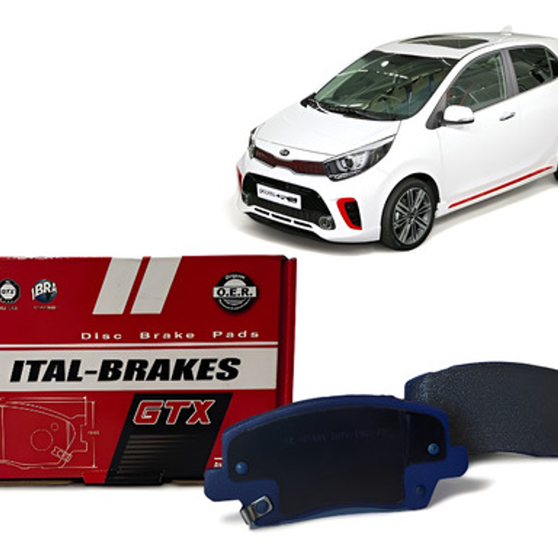 Pastillas De Freno Delanteras Gtx Kia Morning 2017+ 1