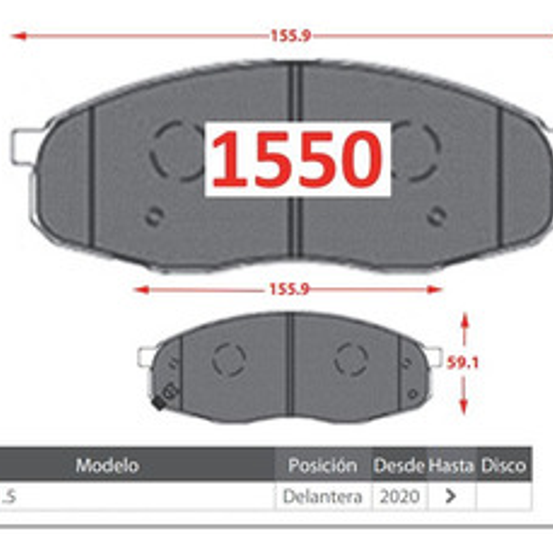Pastillas Freno Delanteras Gtx Cerámica Changan Cs55 2020+ 2