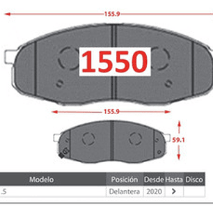 Pastillas Freno Delanteras Gtx Cerámica Changan Cs55 2020+