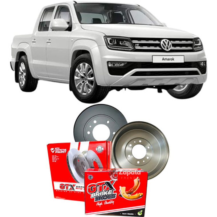 Tambores + Balatas De Freno Gtx Para Volkswagen Amarok 2.0 1
