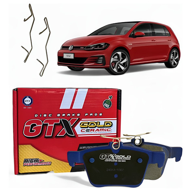 Pastillas Freno Traseras Gtx Ceramica Para Vw Golf Mk7 1